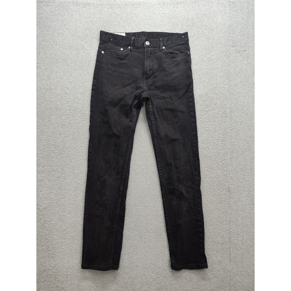 &Denim By H&M Men Jeans 30/32 Black Slim Fit 5 Pockets Ankle Comfort Casual Wear